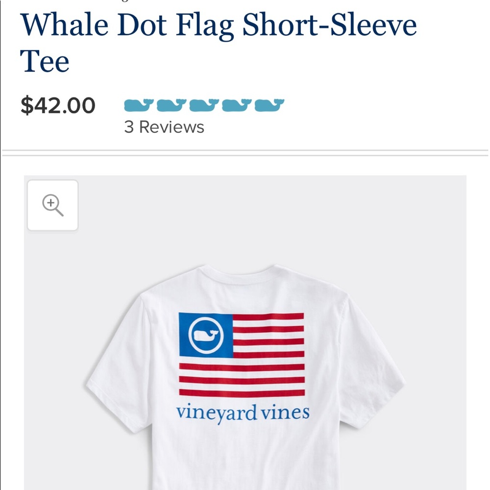 Whale Dot Flag Short-Sleeve Tee, XL, NWT